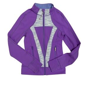 Ivivva Girls Purple Activewear Scuba Performance Athletic Jacket size 8